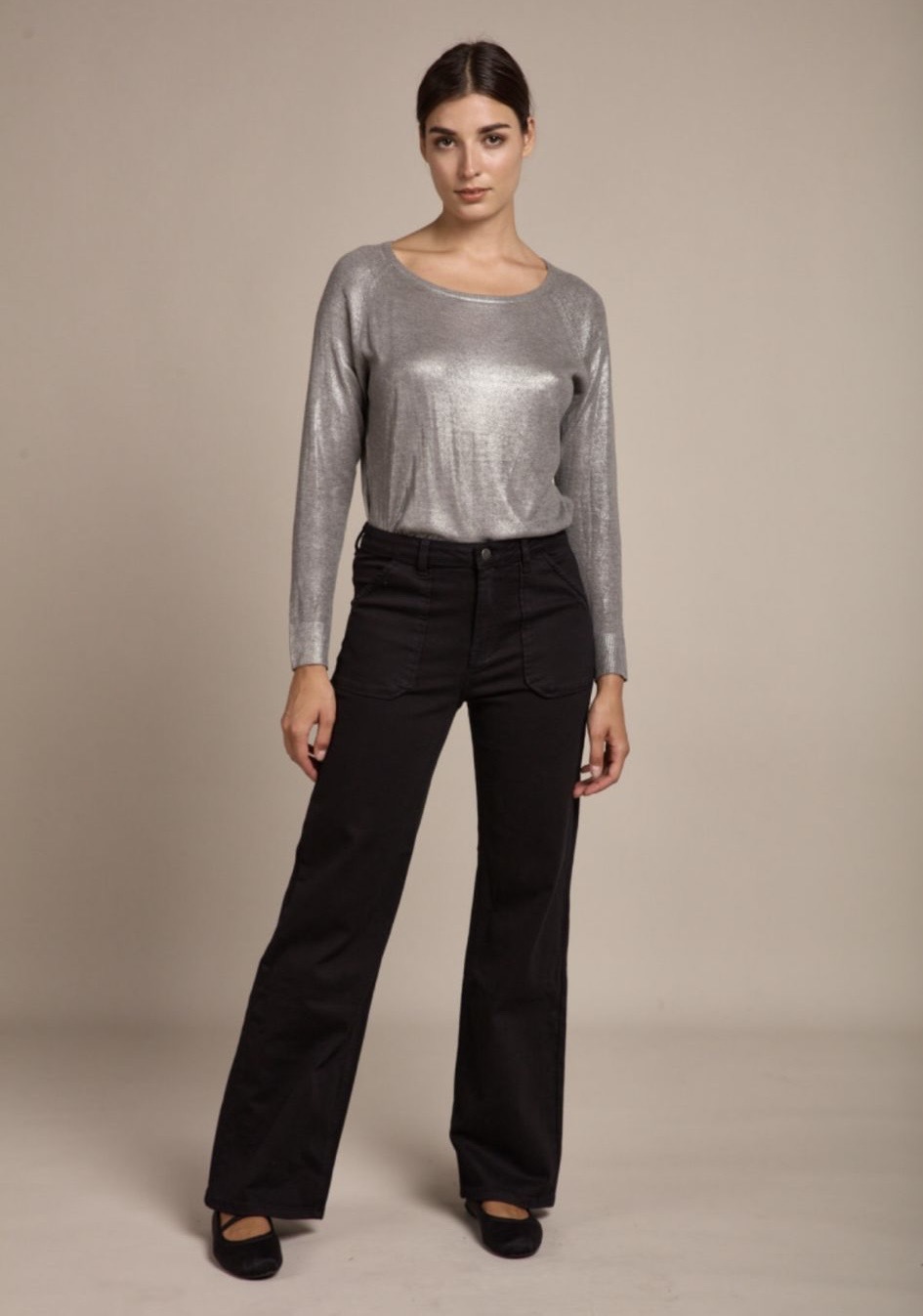 Toxik3 BEAU wide legged jeans - khaki - Image 3