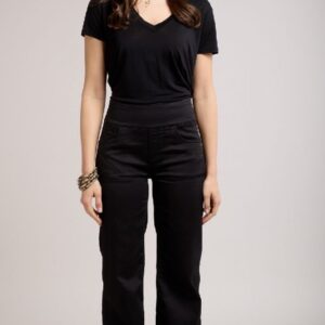 Toxik3 REMY by Tocada wide leg pull on black jeans