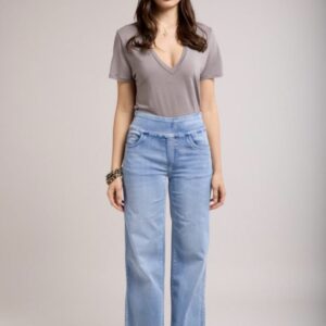 Toxik3 REMY by Tocada wide leg pull on light jeans