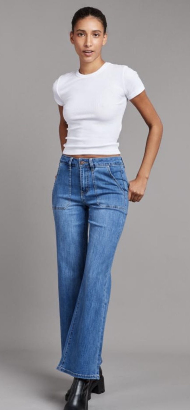 Toxik3 AVA wide legged jeans - sand - Image 14
