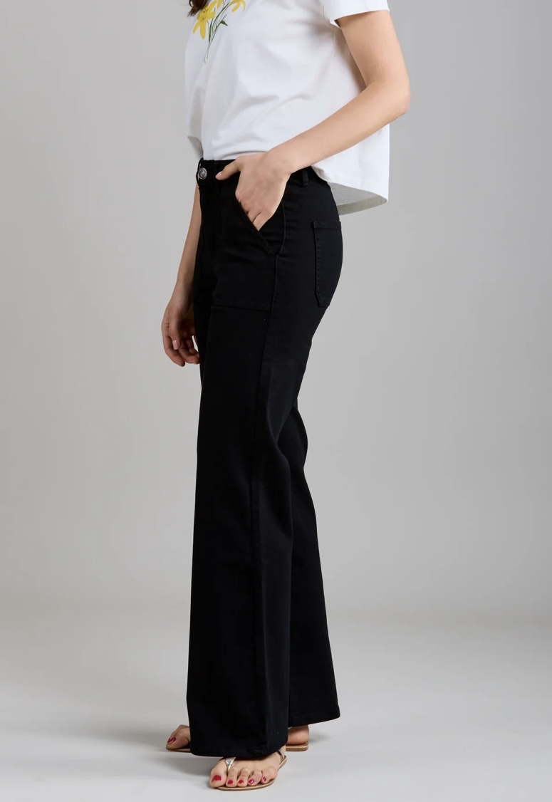 Toxik3 AVA wide legged jeans - jet black - Image 3