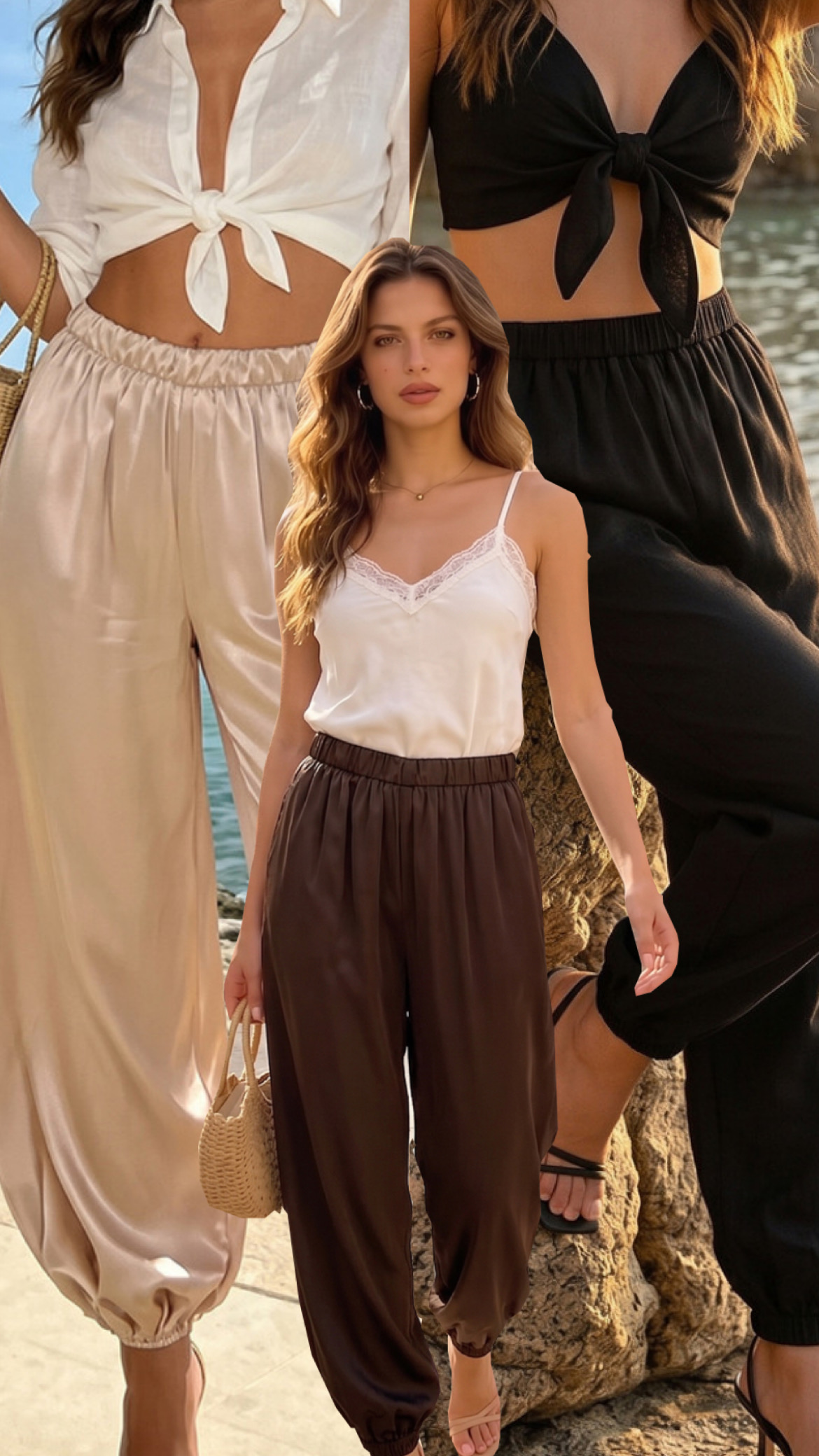 Flo satin balloon trousers
