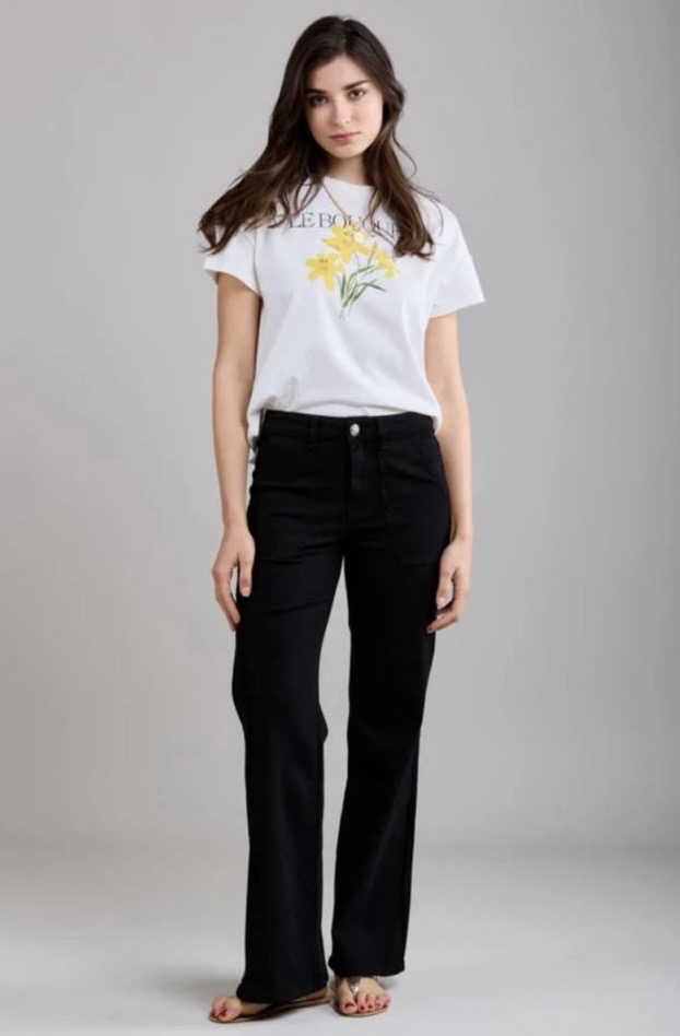 Toxik3 AVA wide legged jeans - jet black - Image 7