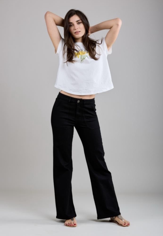 Toxik3 AVA wide legged jeans - jet black
