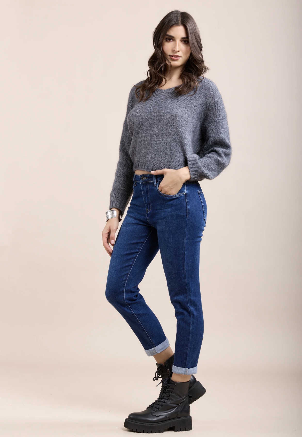 Toxik3 CARRIE boyfriend jeans - dark blue - Image 3