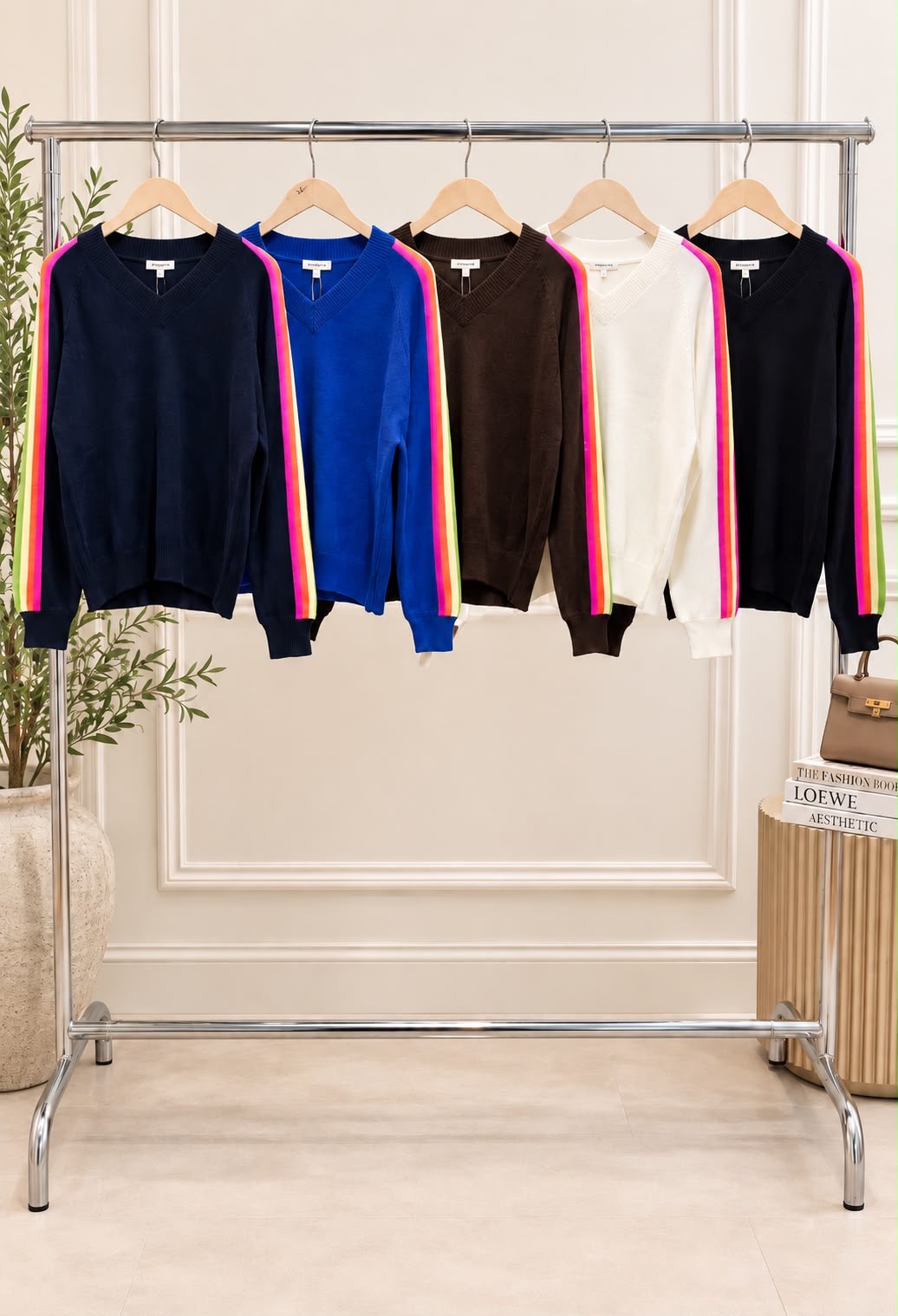 Luzabelle rainbow sleeve jumper